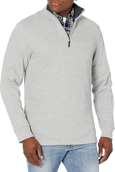 Men's Long Sleeve Quarter-Zip Sweater
